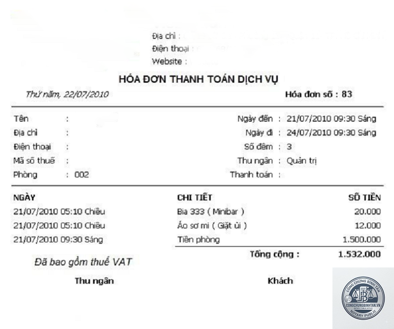 giấy tờ thuê khách sạn - Hình 3