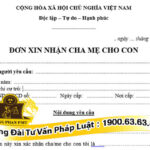giấy x&aacute;c nhận cha con
