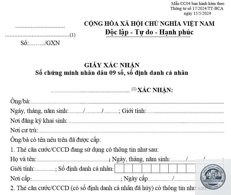 giấy x&aacute;c nhận cmnd - H&igrave;nh 5