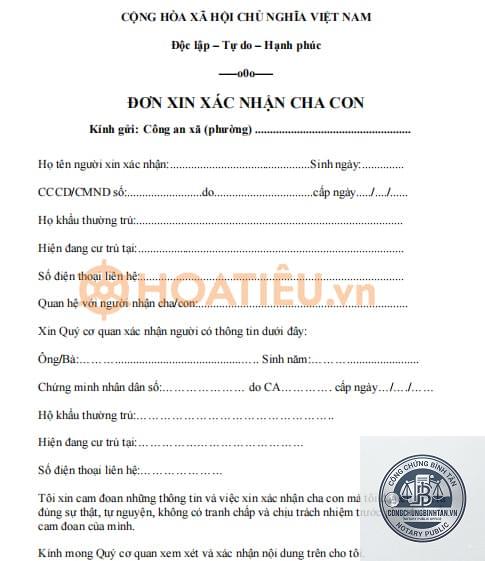 giấy xác nhận con chung - Hình 4