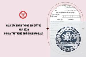 giấy xác nhận cư trú có thời hạn không