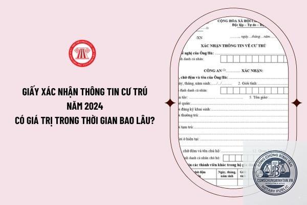 giấy xác nhận cư trú có thời hạn không