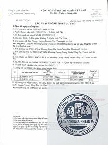 giấy xác nhận cư trú làm visa