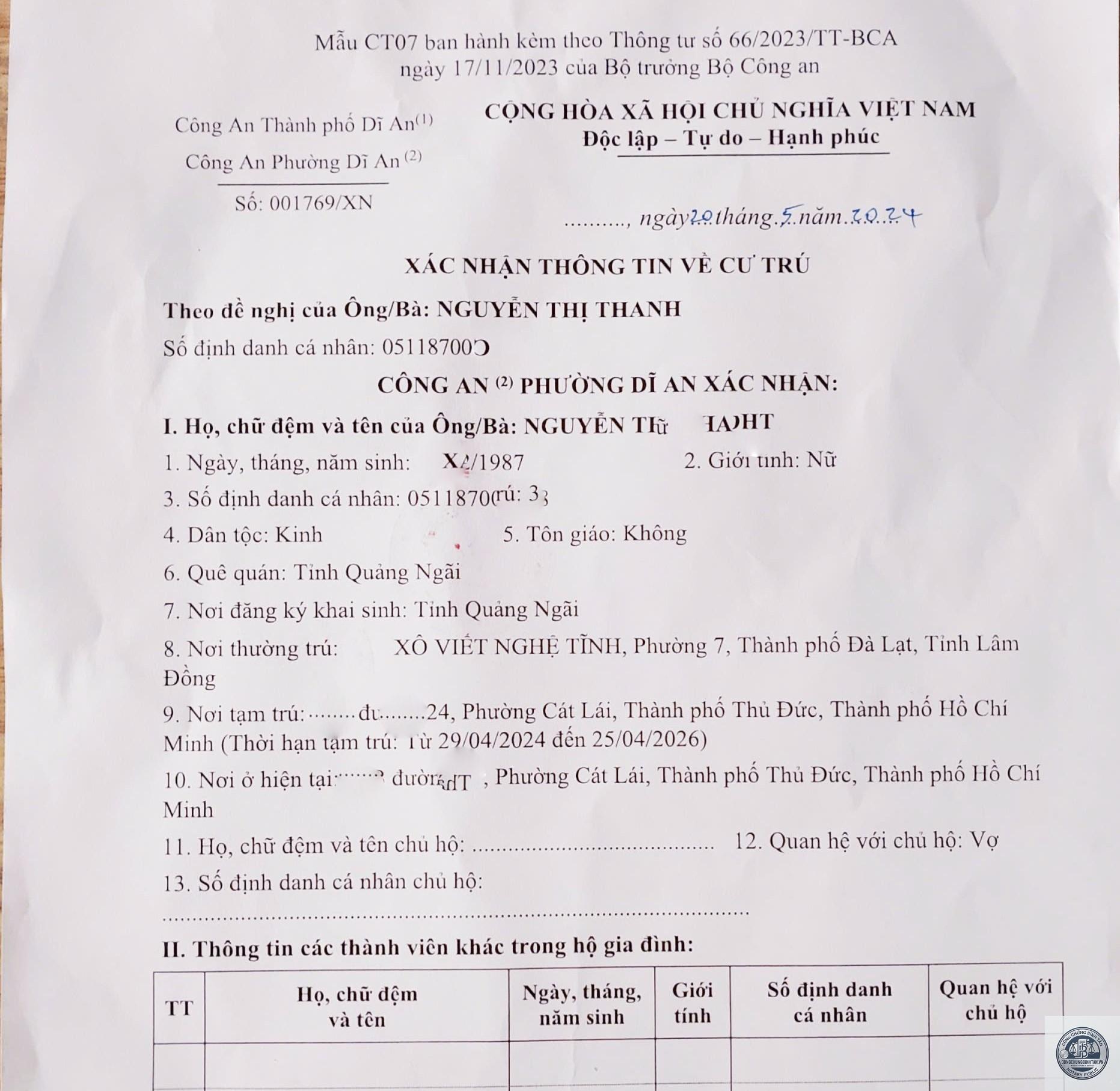 giấy x&aacute;c nhận cư tr&uacute; mua b&aacute;n nh&agrave; - H&igrave;nh 5