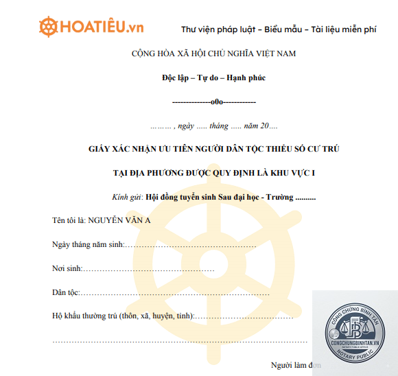 giấy x&aacute;c nhận d&acirc;n tộc - H&igrave;nh 3