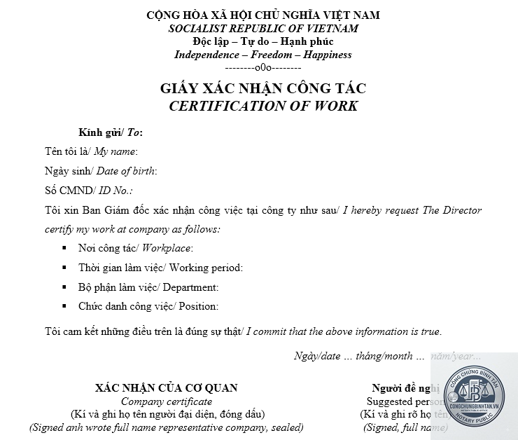 giấy x&aacute;c nhận đang c&ocirc;ng t&aacute;c - H&igrave;nh 3