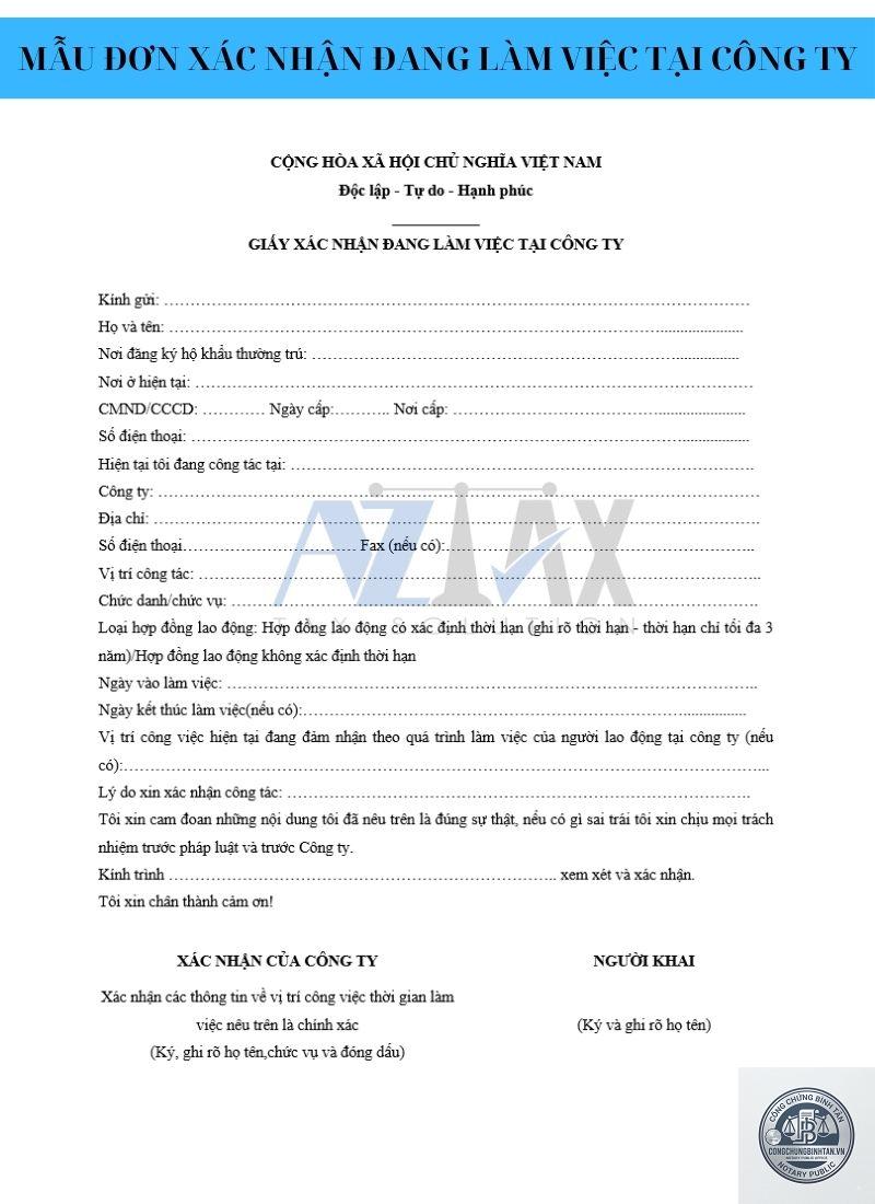 giấy x&aacute;c nhận đang l&agrave;m việc - H&igrave;nh 2