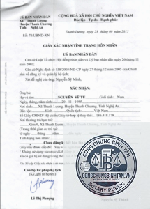 giấy xác nhận độc thân bán nhà