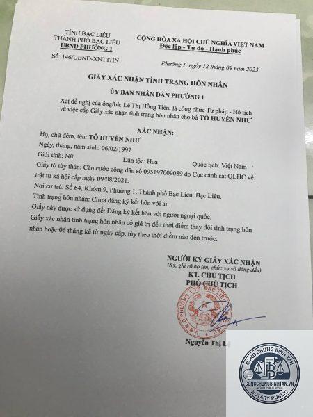 giấy x&aacute;c nhận độc th&acirc;n b&aacute;n nh&agrave; - H&igrave;nh 4