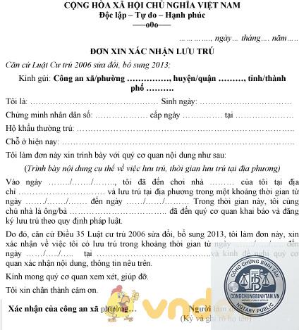 giấy x&aacute;c nhận lưu tr&uacute; - H&igrave;nh 3