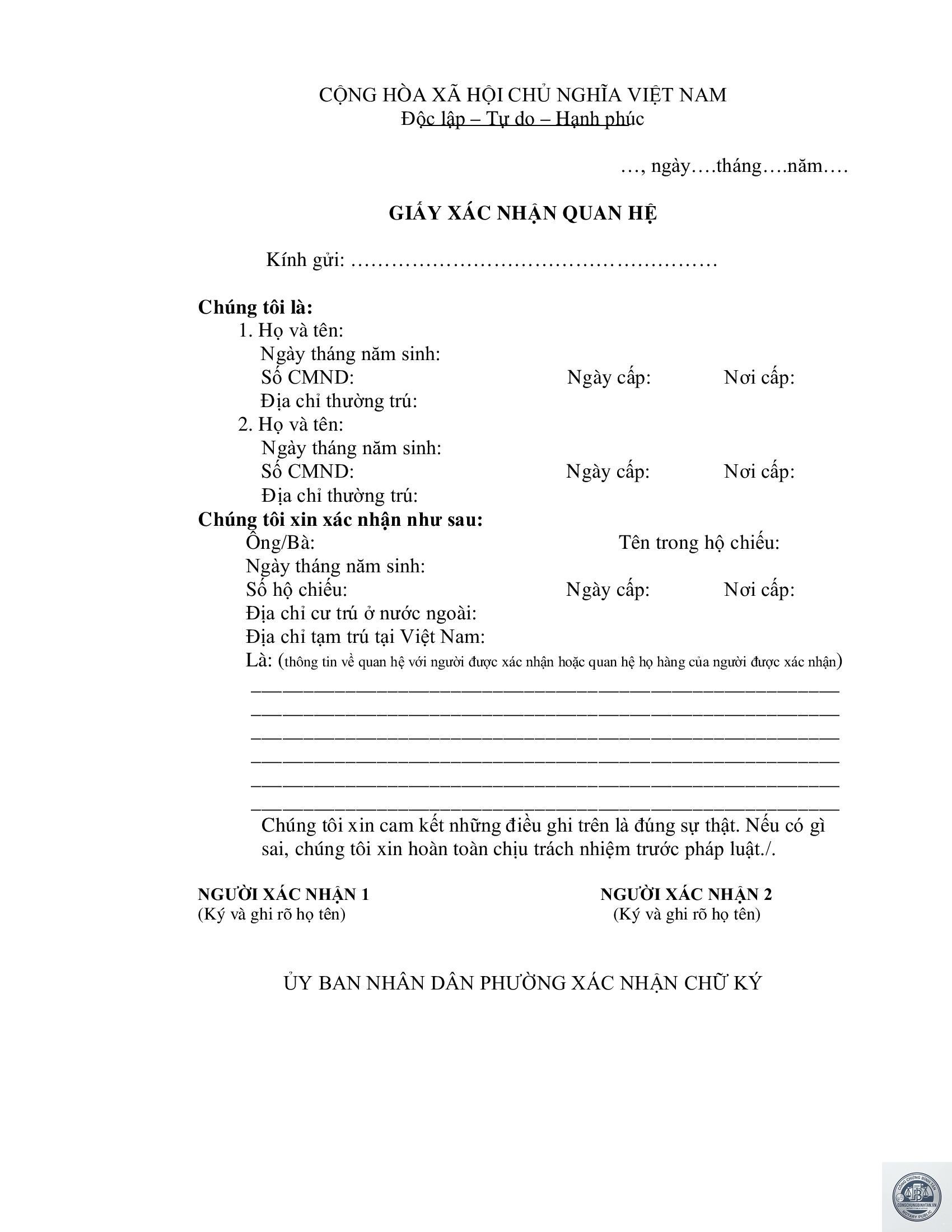 giấy x&aacute;c nhận mẹ con - H&igrave;nh 1