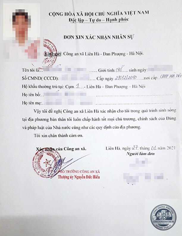 giấy xác nhận nhân sự - Hình 1