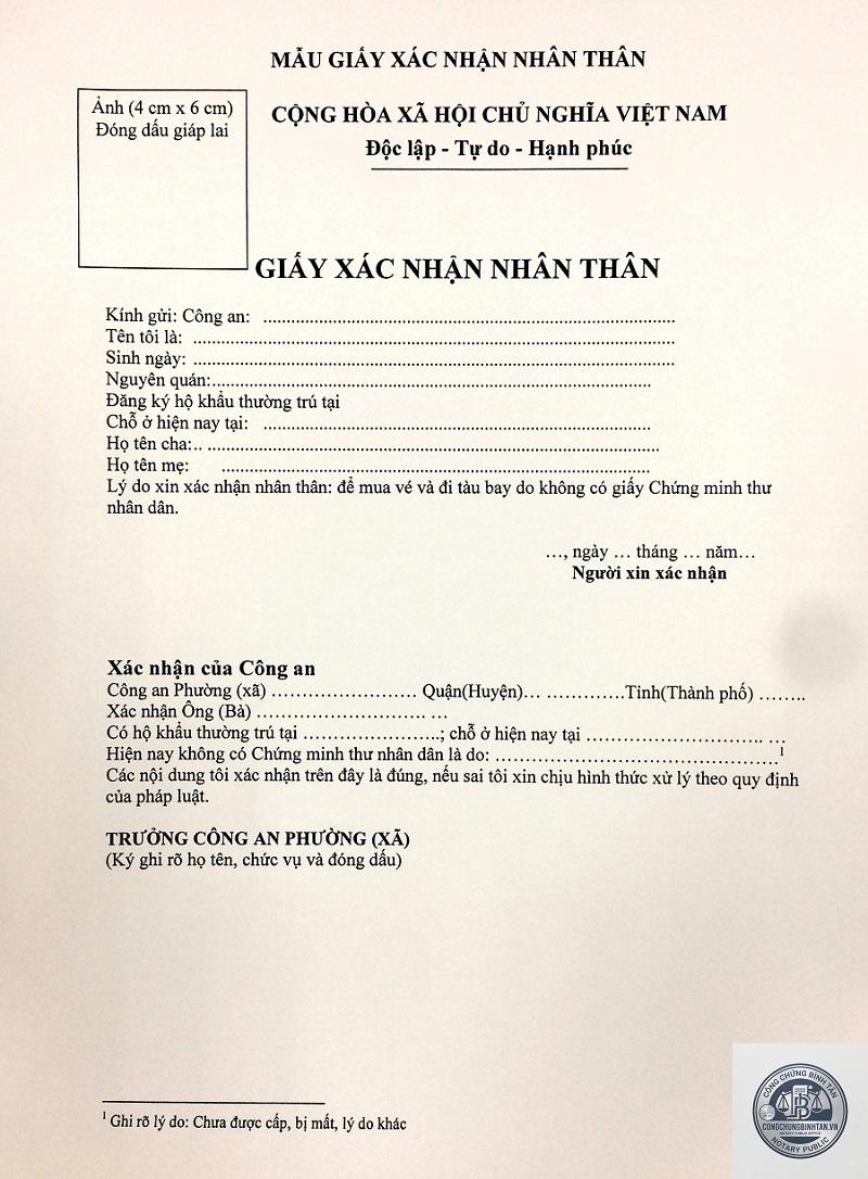 giấy xác nhận nhân thân - Hình 3