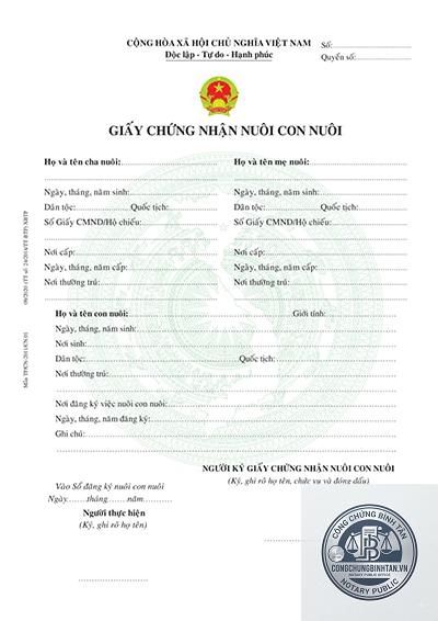 giấy x&aacute;c nhận nu&ocirc;i con - H&igrave;nh 3