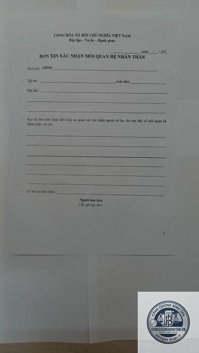 giấy xác nhận quan hệ nhân thân - Hình 2