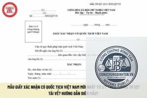 giấy xác nhận quốc tịch