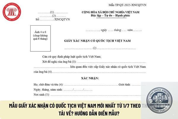 giấy xác nhận quốc tịch
