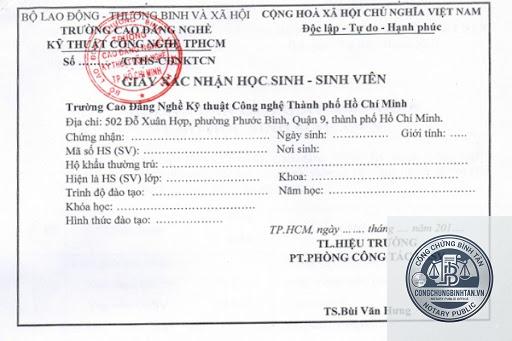 giấy xác nhận sinh viên - Hình 2