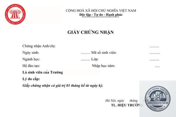 giấy xác nhận sinh viên - Hình 4