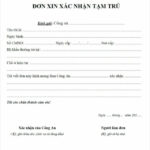giấy x&aacute;c nhận tạm tr&uacute;