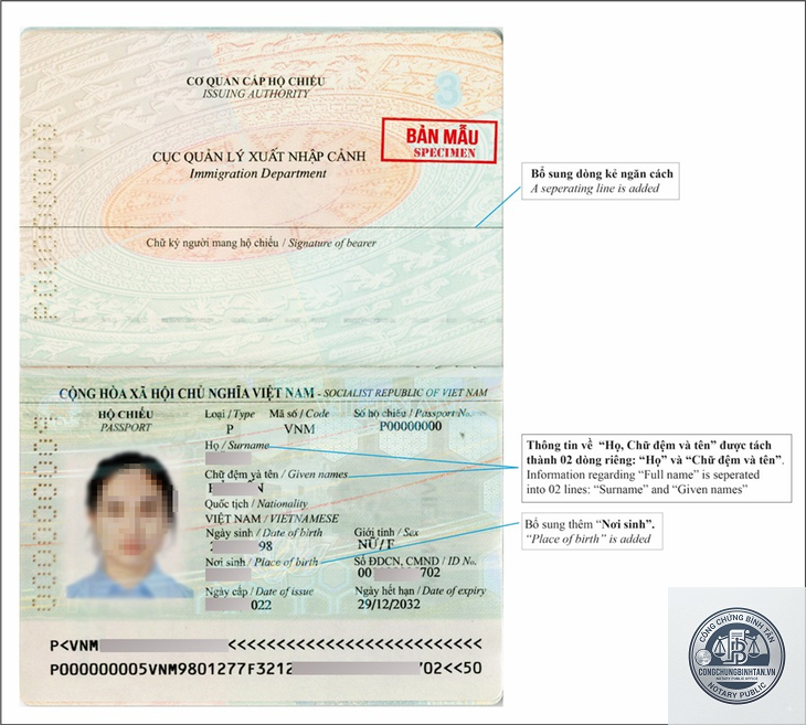 hộ chiếu có cần đổi khi đổi tên - Hình 3