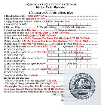 hồ sơ làm căn cước - Hình 3