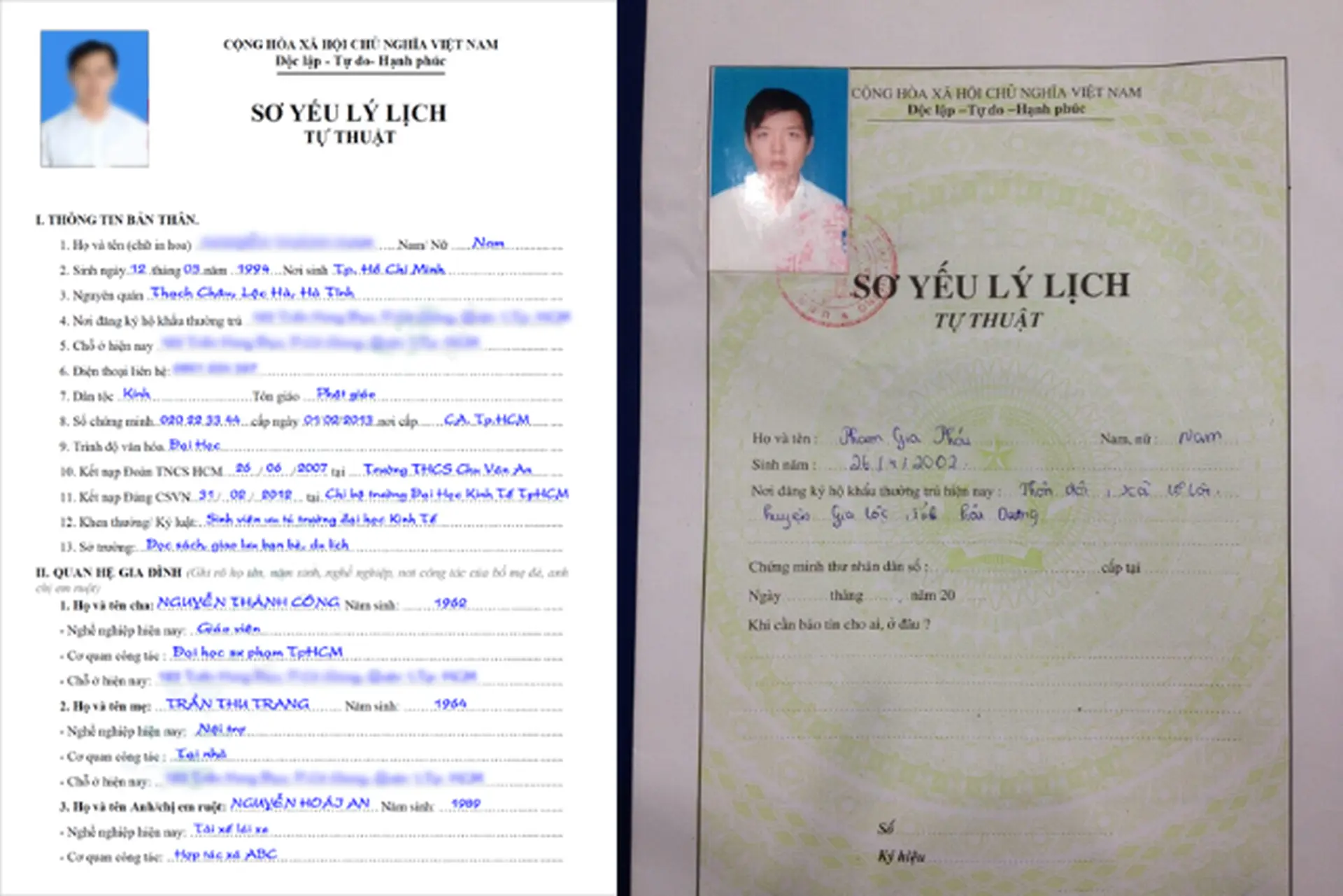 hồ sơ sơ yếu lý lịch - Hình 2