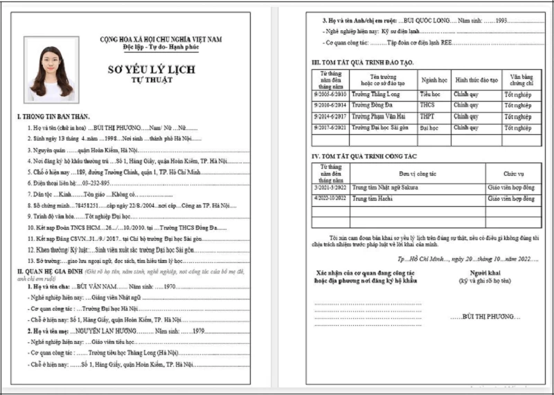 hồ sơ sơ yếu lý lịch - Hình 5