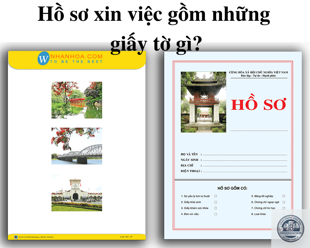 hồ sơ xin việc gồm những giấy tờ gì