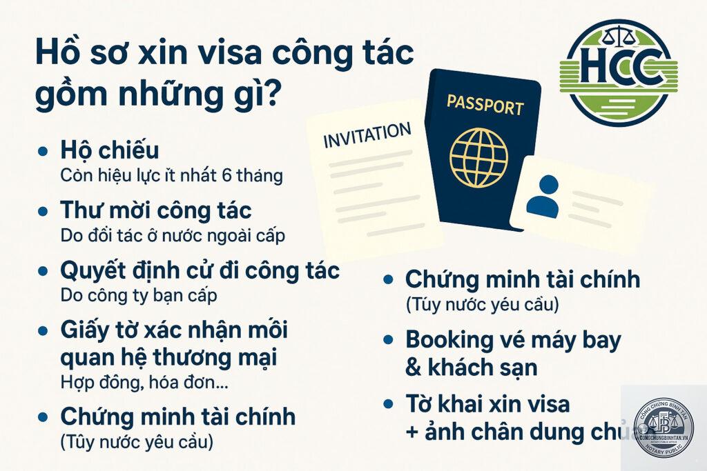 hồ sơ xin visa gồm những giấy tờ gì