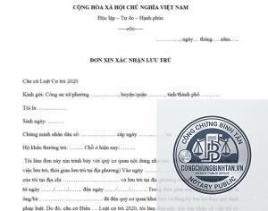 khai báo lưu trú