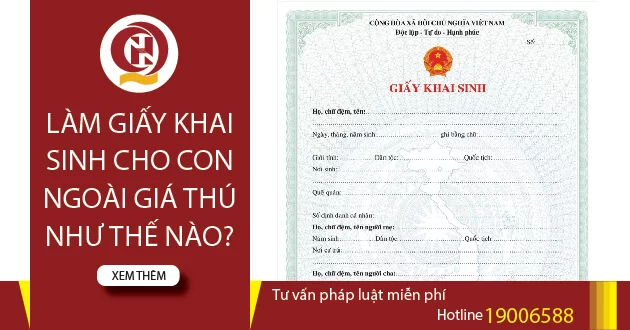 khai sinh cho con ngoài giá thú - Hình 1