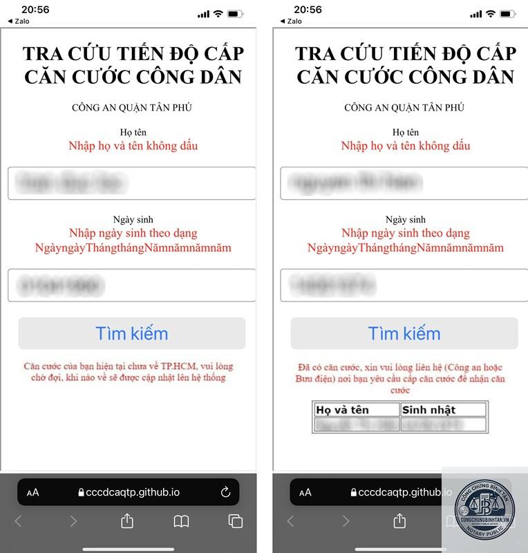 kiểm tra tiến độ cấp căn cước c&ocirc;ng d&acirc;n - H&igrave;nh 3