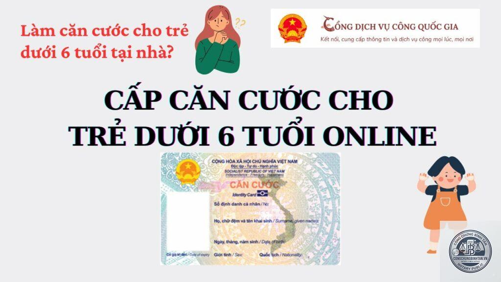 làm căn cước công dân cho trẻ dưới 6 tuổi