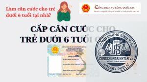 làm căn cước công dân cho trẻ dưới 6 tuổi