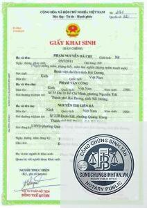 làm giấy khai sinh
