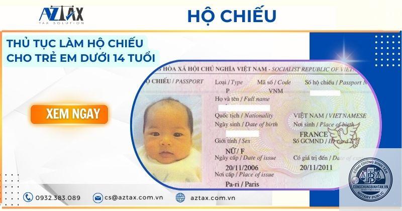 làm hộ chiếu cho người dưới 14 tuổi - Hình 2