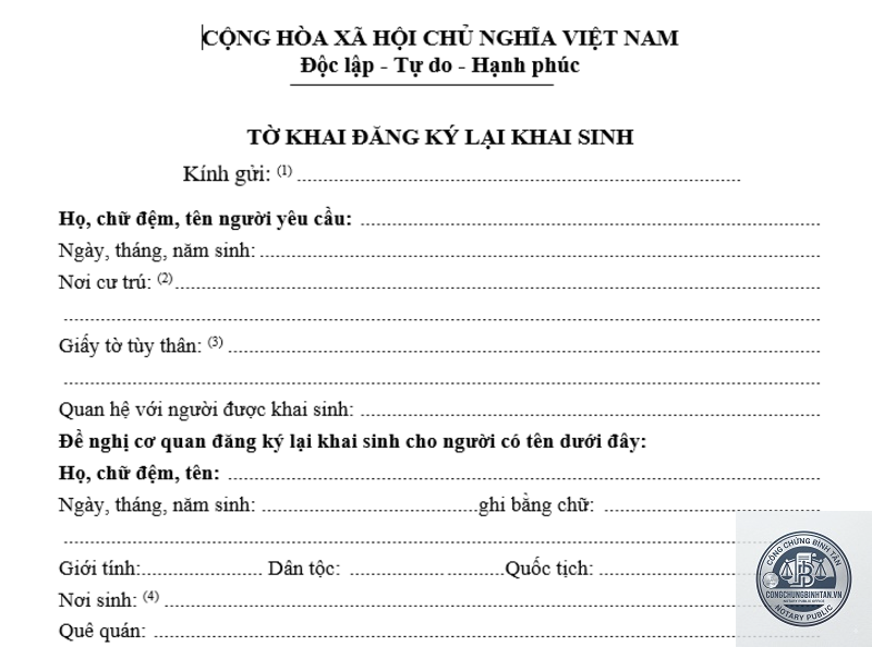 làm lại giấy khai sinh - Hình 1