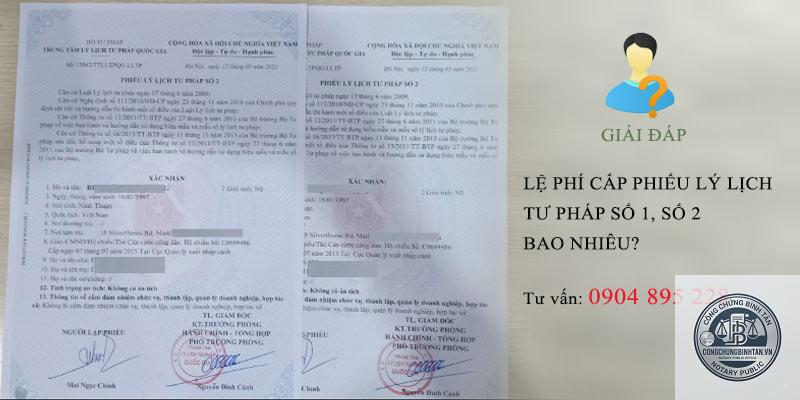 lệ ph&iacute; cấp phiếu l&yacute; lịch tư ph&aacute;p - H&igrave;nh 2