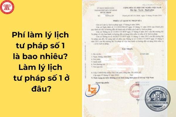 lệ phí lý lịch tư pháp - Hình 1