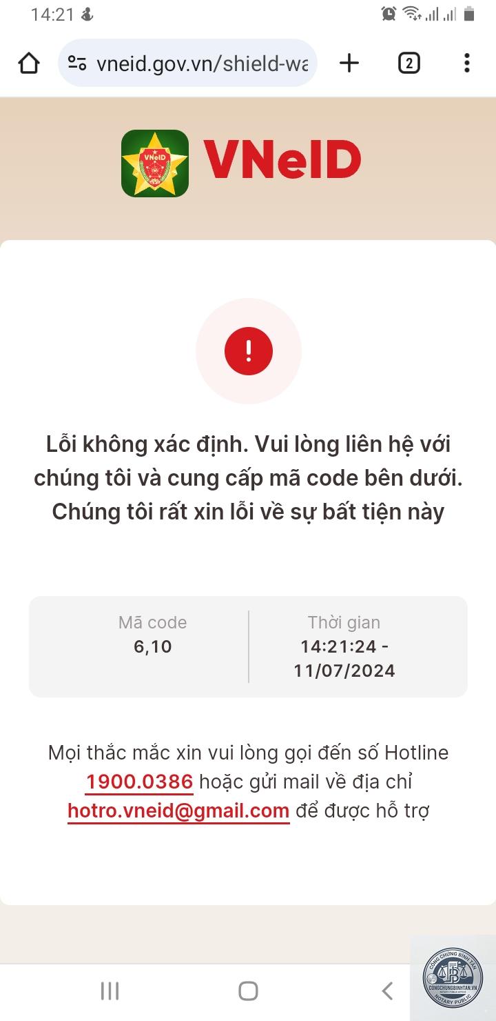 lỗi VNeID - H&igrave;nh 4