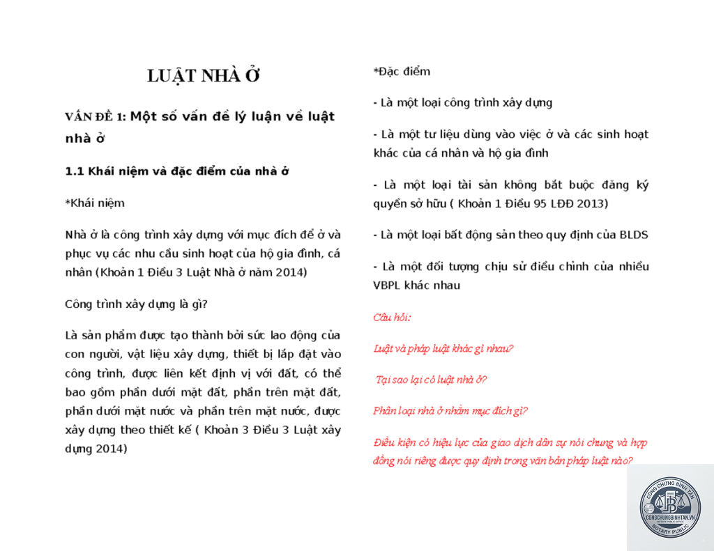 luật nhà ở là gì