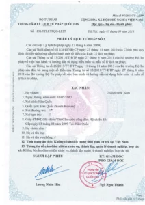lý lịch tư pháp số 2