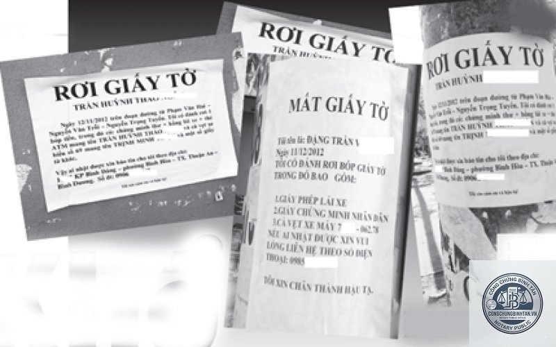 mất giấy tờ cá nhân