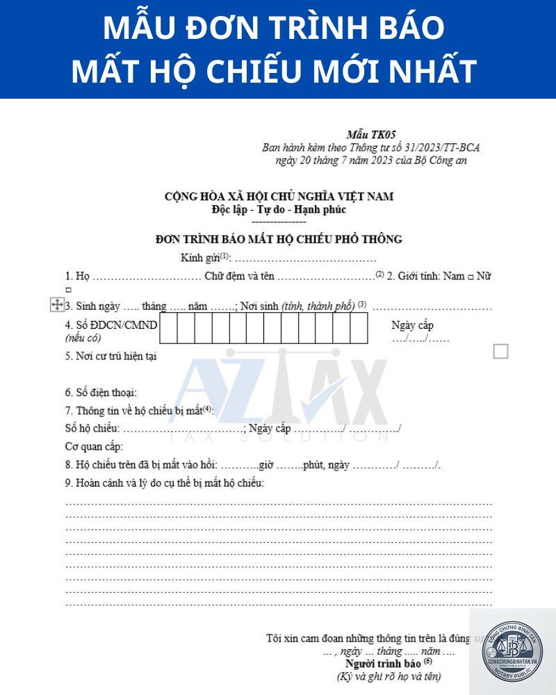 mất hộ chiếu - H&igrave;nh 2