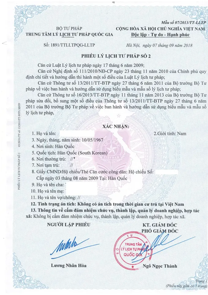 mất phiếu lý lịch tư pháp - Hình 5