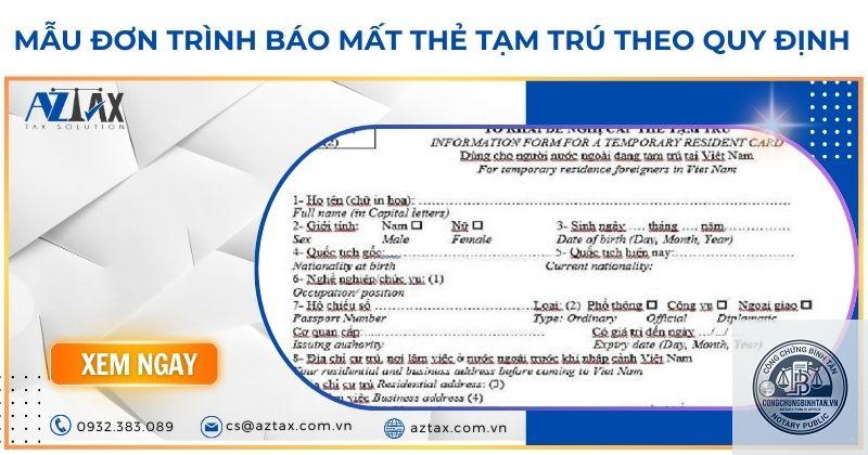 mất thẻ tạm tr&uacute; - H&igrave;nh 2