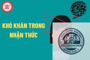 người có khó khăn trong nhận thức là gì