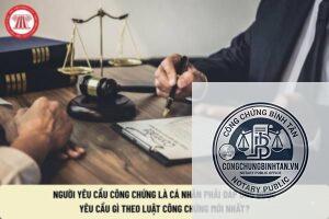 người yêu cầu công chứng là gì