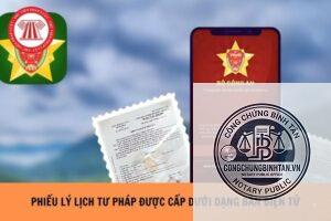 phiếu lý lịch tư pháp bản điện tử